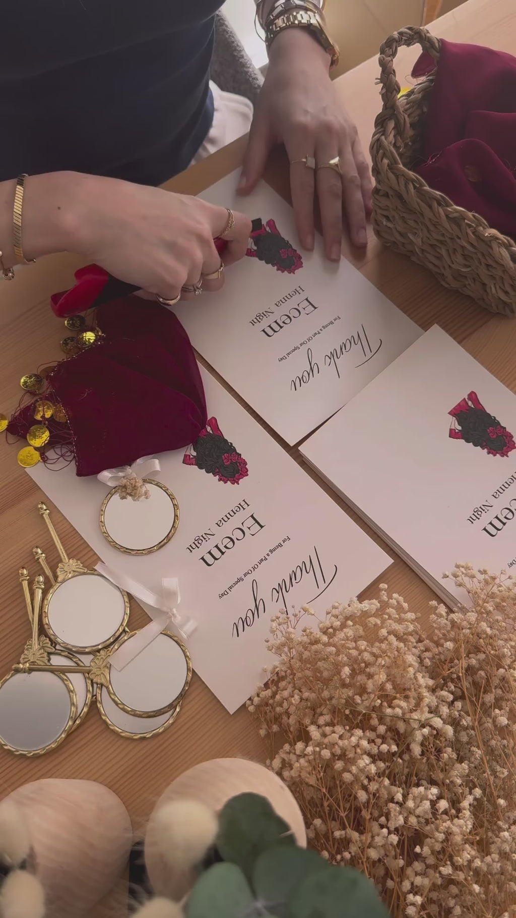 Mouchoir de Halay avec miroir — accessoire danse mariage